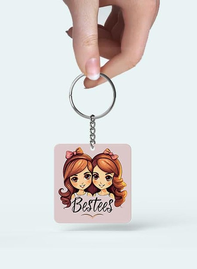 Gift Arcadia Happy Friendship Day Ceramic Coffee Mug with Keychain, My Dear Besti Cups, Friendship Day Gifts for Best Friend, Gifts for Men|Women, Children 330 ML (FD-6) - Image 2